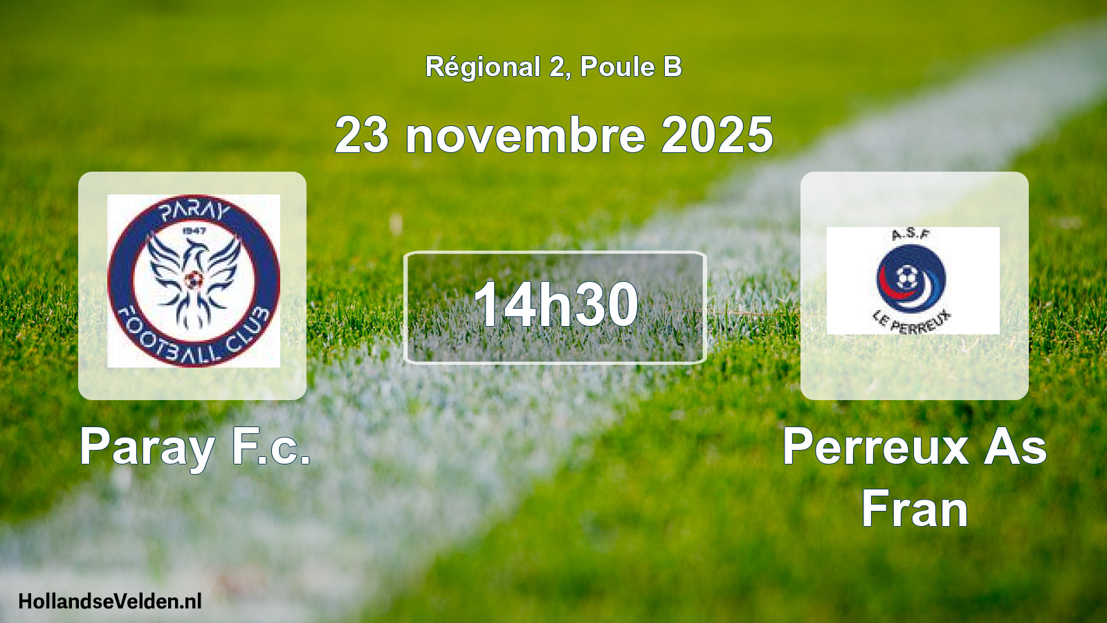 Geplande wedstrijd: Paray F.c. - Perreux As Fran (23 november 2025)