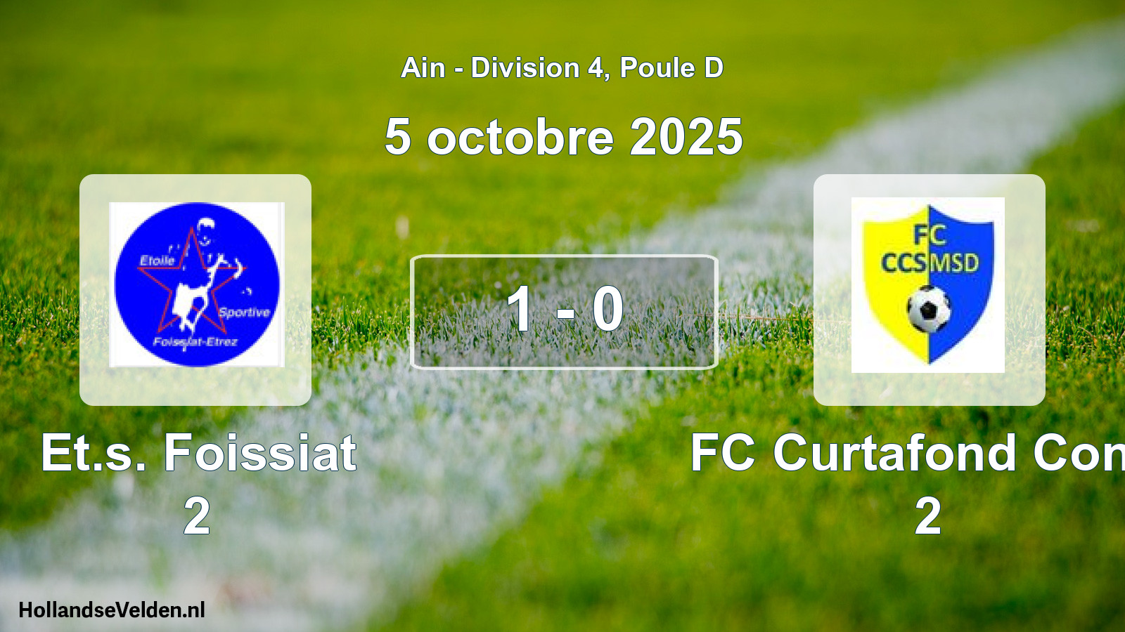 Total number of matches played: Et.s. Foissiat 2 - FC Curtafond Confr 2 1 - 0 (5 October 2025)