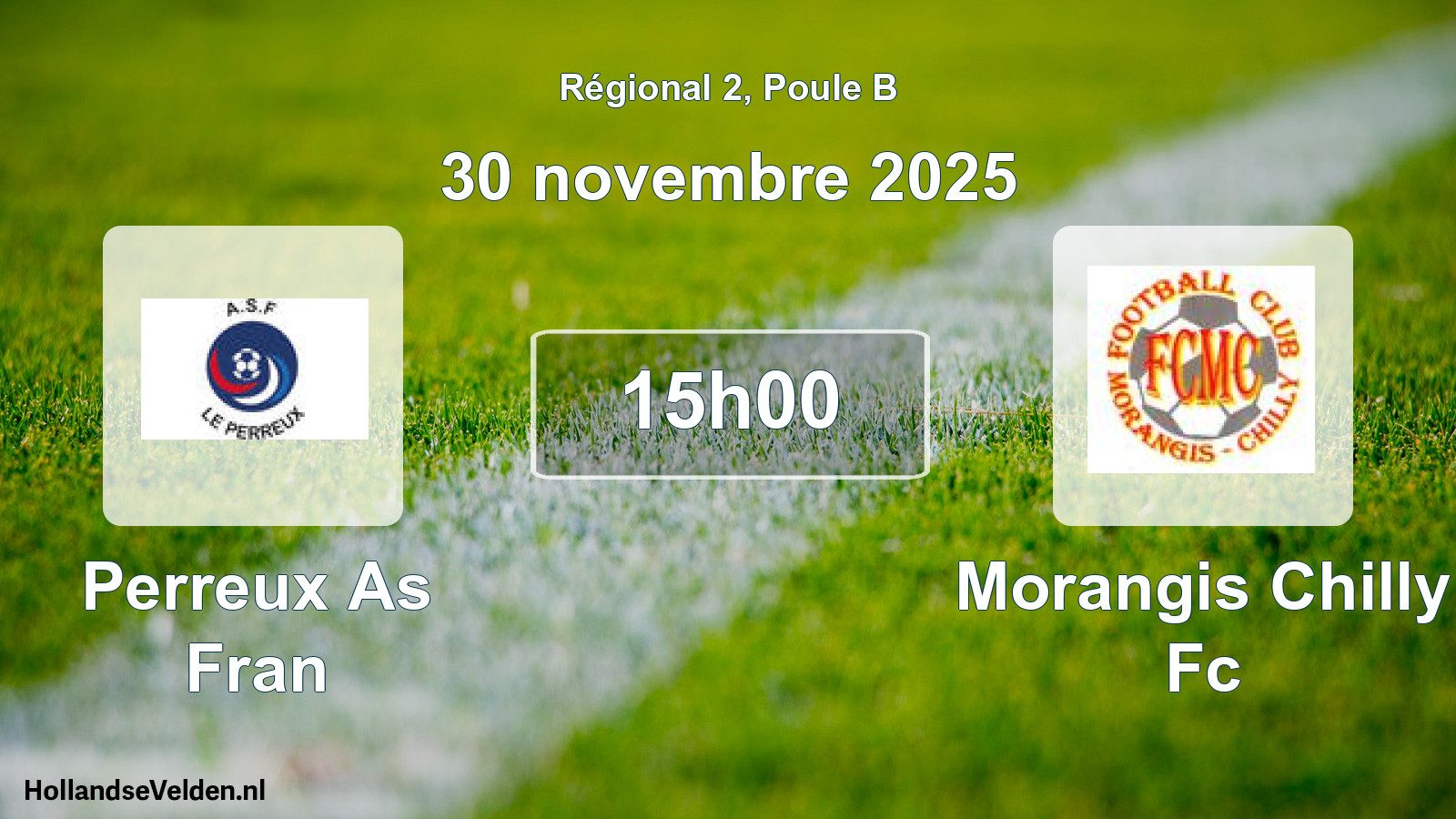 Geplande wedstrijd: Perreux As Fran - Morangis Chilly Fc (30 novembre 2025)