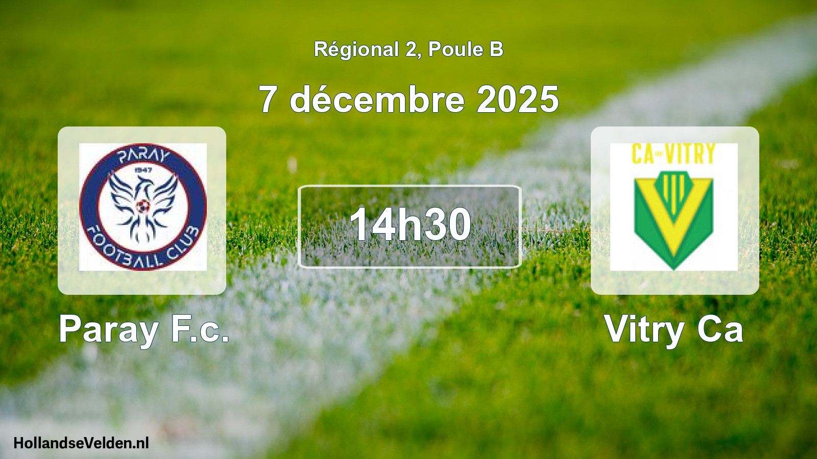 Scheduled Match: Paray F.c. - Vitry Ca (7 December 2025)