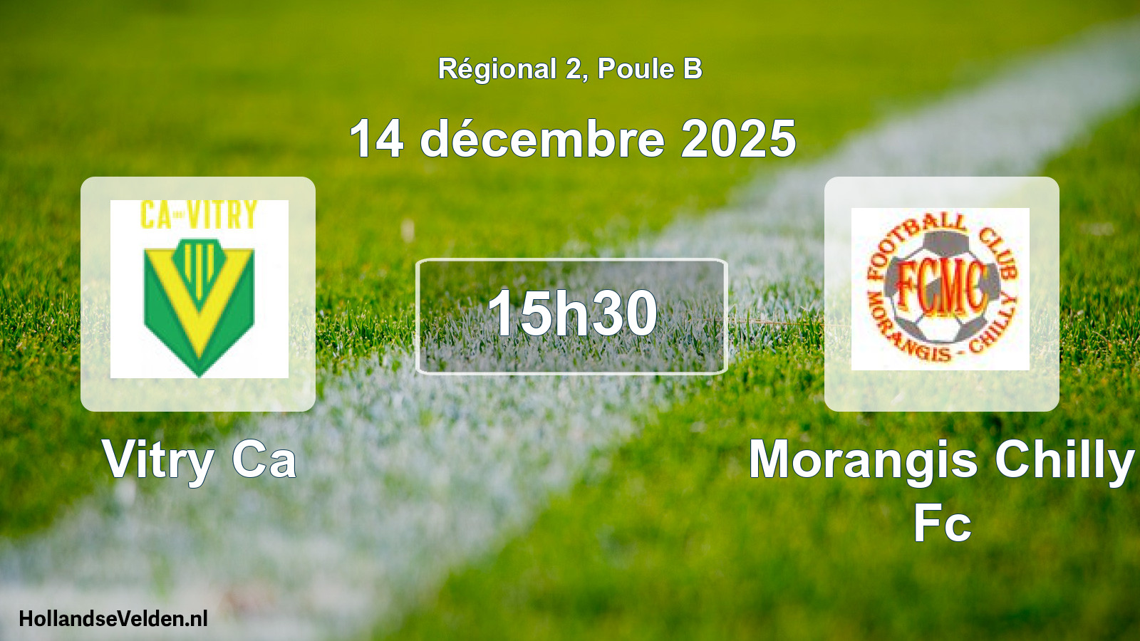 Geplande wedstrijd: Vitry Ca - Morangis Chilly Fc (14 décembre 2025)