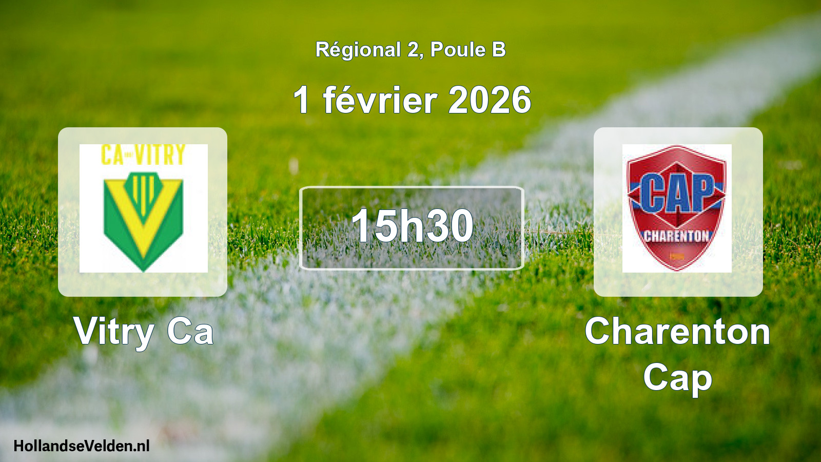 Geplande wedstrijd: Vitry Ca - Charenton Cap (1 février 2026)