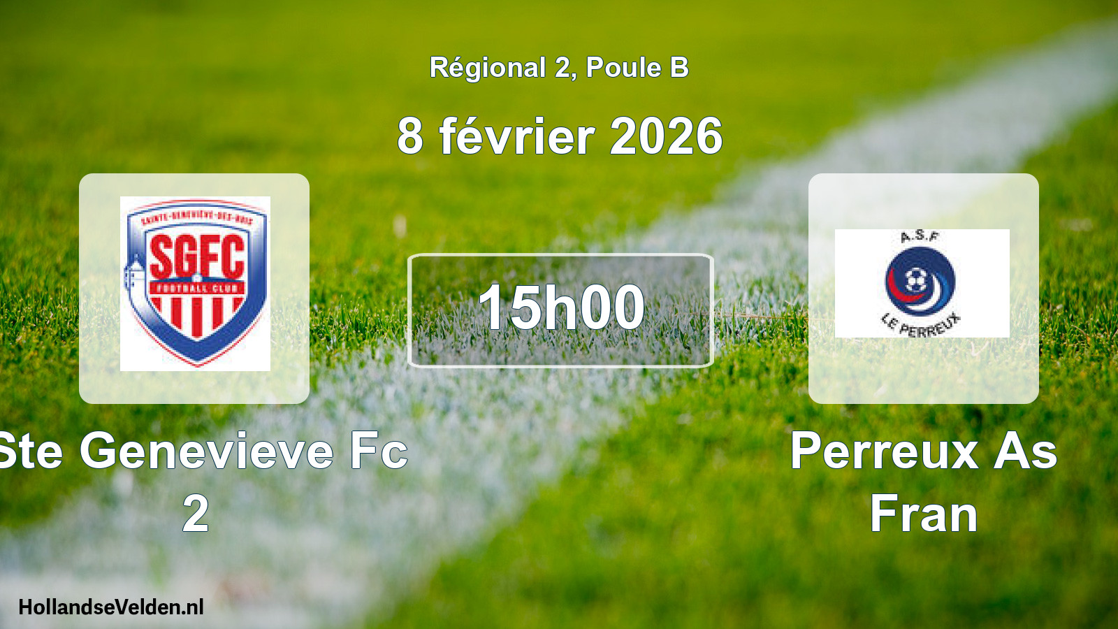 Scheduled Match: Ste Genevieve Fc 2 - Perreux As Fran (8 February 2026)