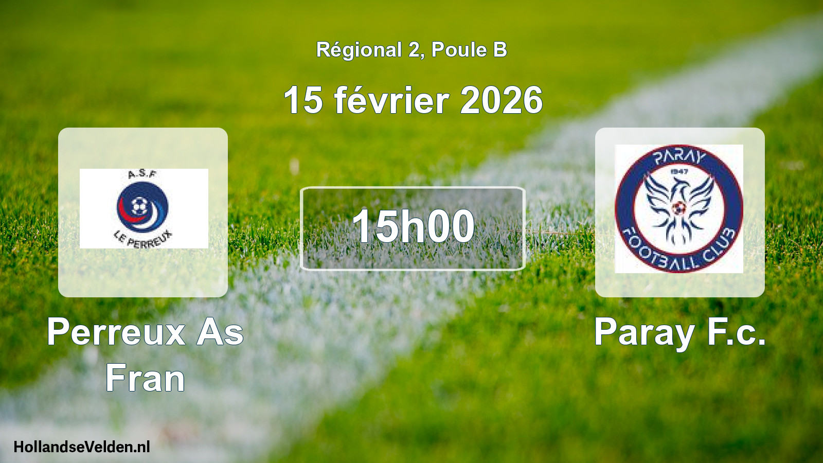 Geplande wedstrijd: Perreux As Fran - Paray F.c. (15 février 2026)