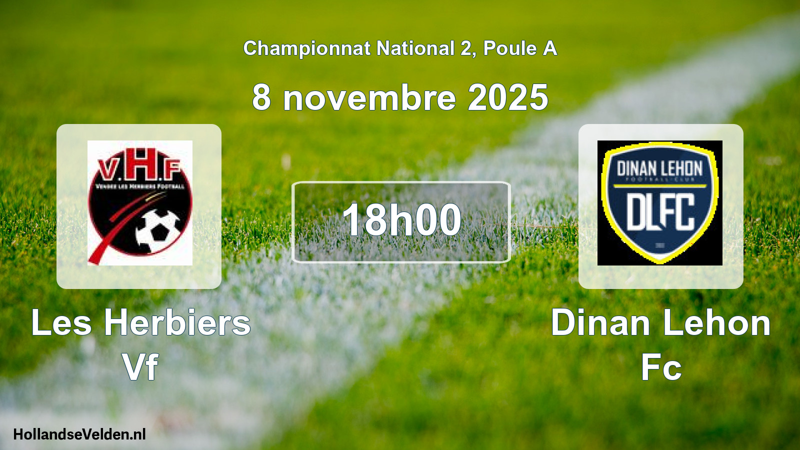 Geplande wedstrijd: Les Herbiers Vf - Dinan Lehon Fc (8 novembre 2025)