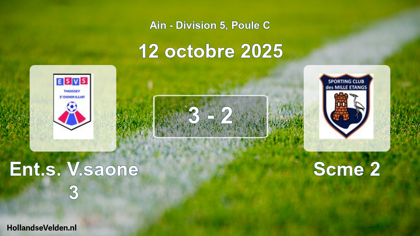 Gespeelde wedstrijd: Ent.s. V.saone 3 - Scme 2 3 - 2 (12 oktober 2025)
