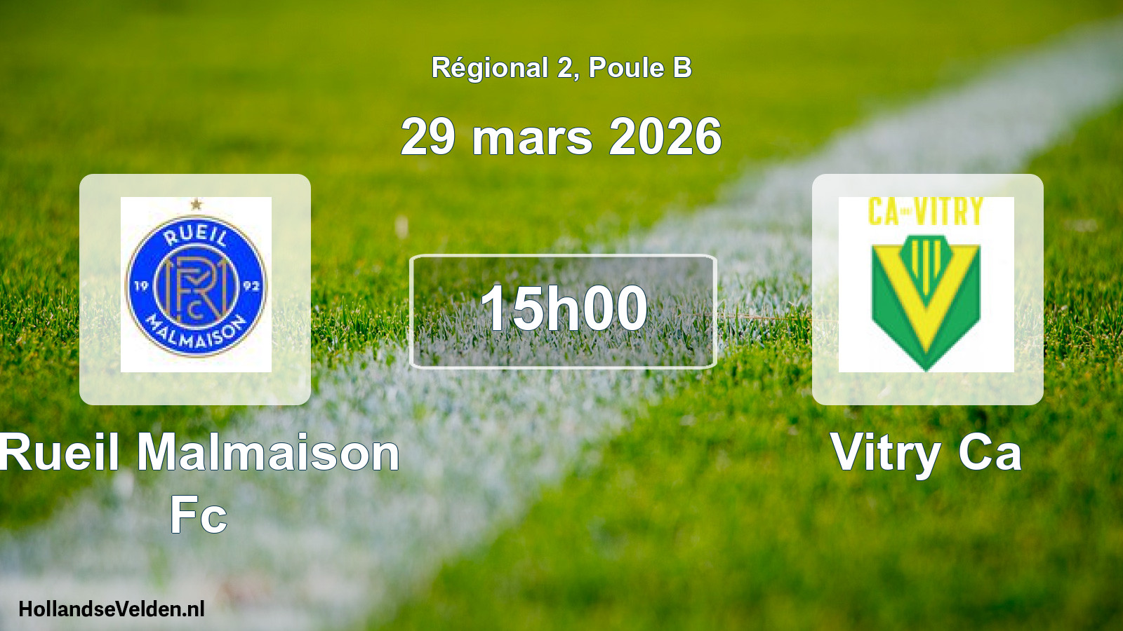 Scheduled Match: Rueil Malmaison Fc - Vitry Ca (29 March 2026)
