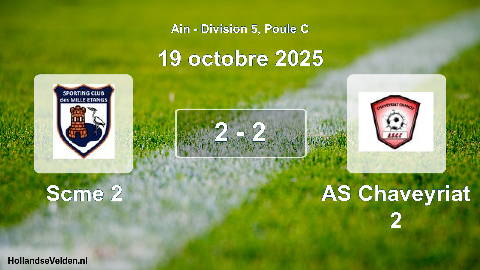 Gespeelde wedstrijd: Scme 2 - AS Chaveyriat 2 2 - 2 (19 oktober 2025)