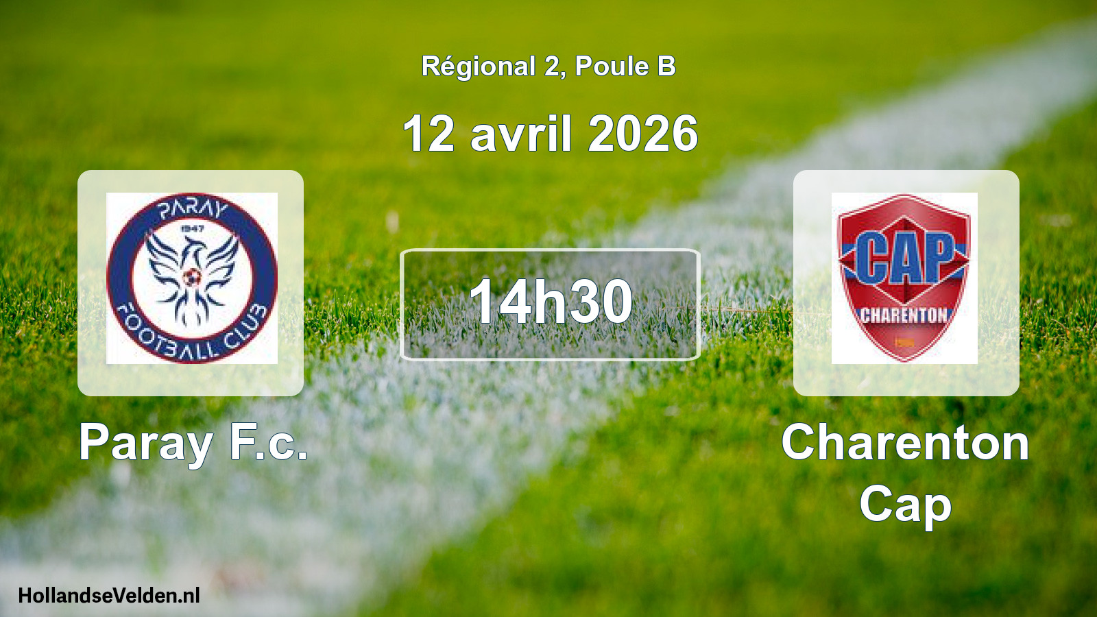 Geplande wedstrijd: Paray F.c. - Charenton Cap (12 avril 2026)