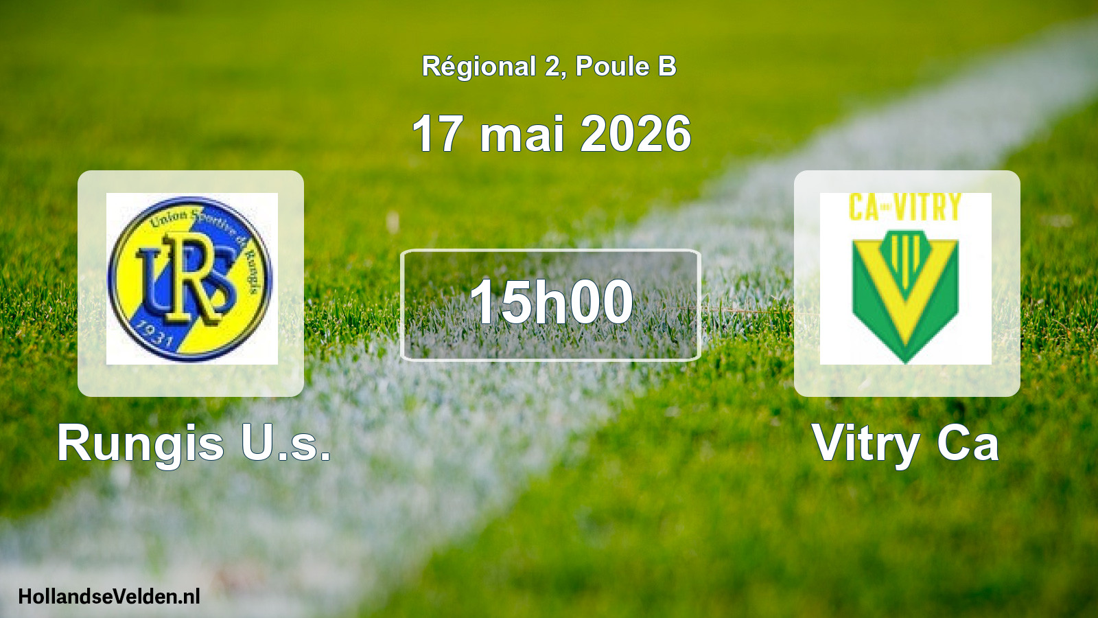 Scheduled Match: Rungis U.s. - Vitry Ca (17 May 2026)