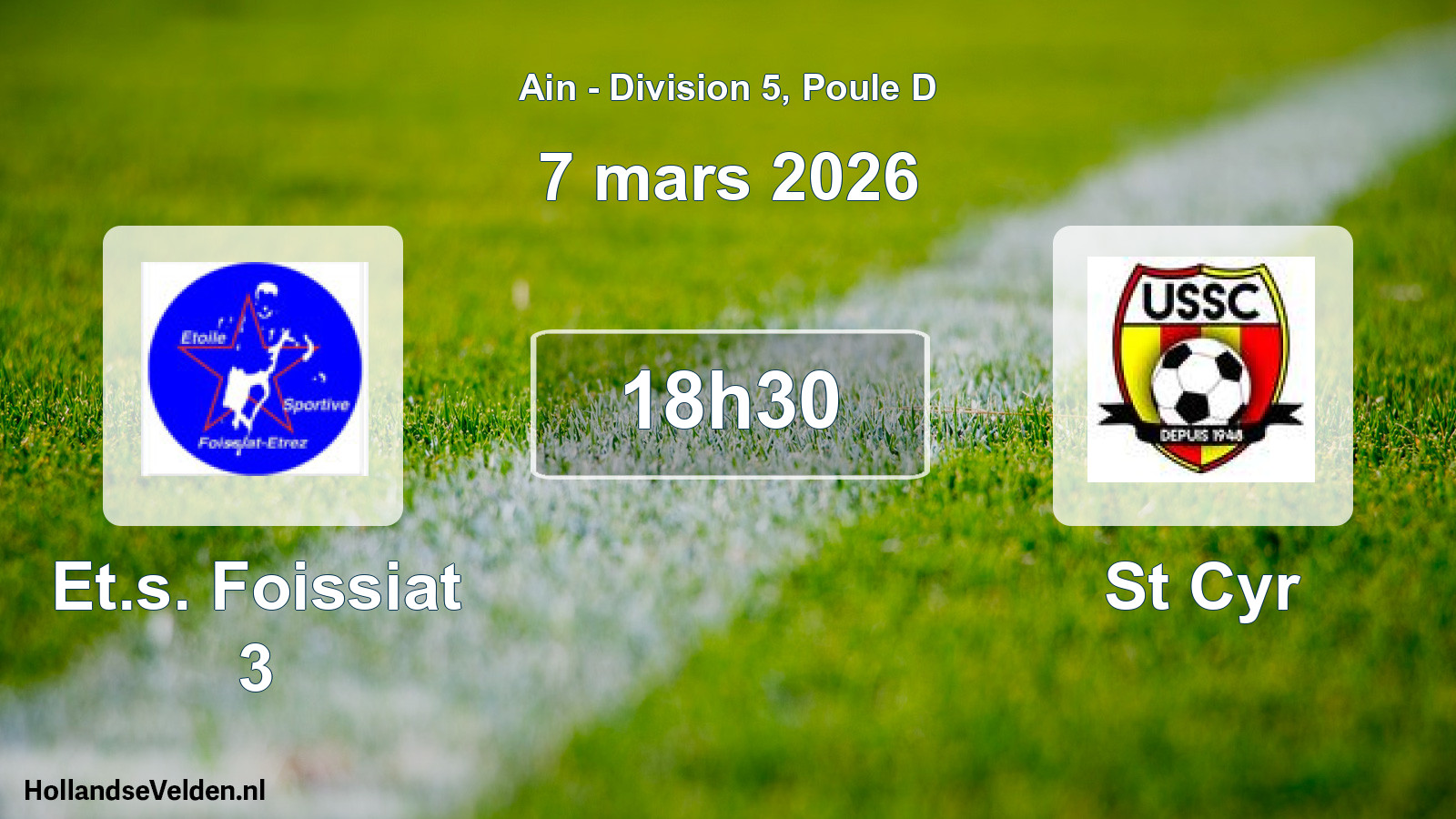 Scheduled Match: Et.s. Foissiat 3 - St Cyr (7 March 2026)