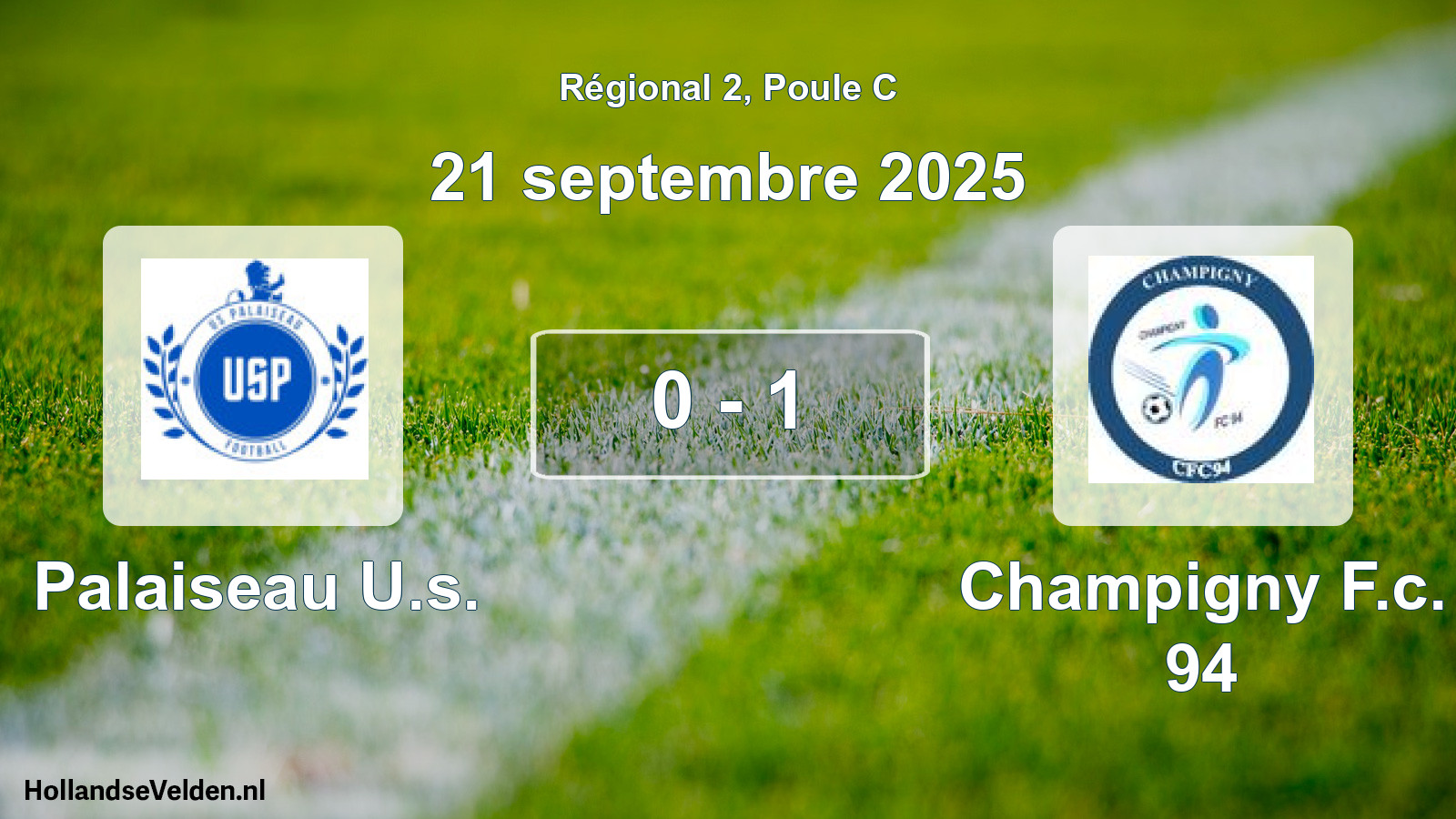 Gespeelde wedstrijd: Palaiseau U.s. - Champigny F.c. 94 0 - 1 (21 september 2025)