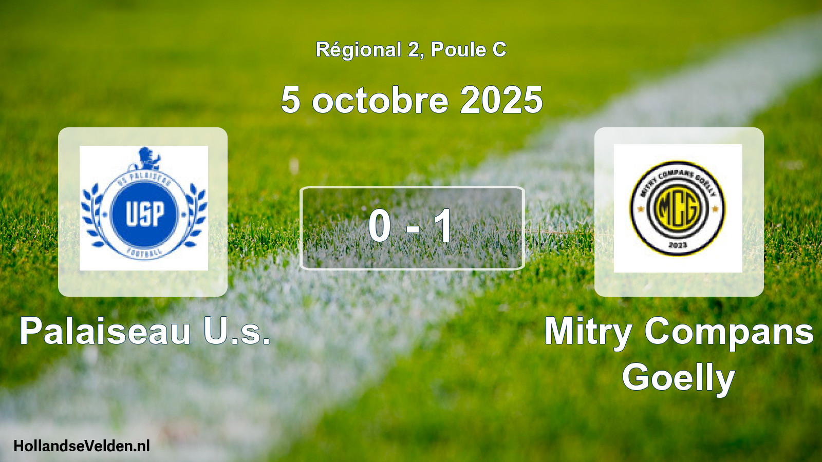 Total number of matches played: Palaiseau U.s. - Mitry Compans Goelly 0 - 1 (5 October 2025)