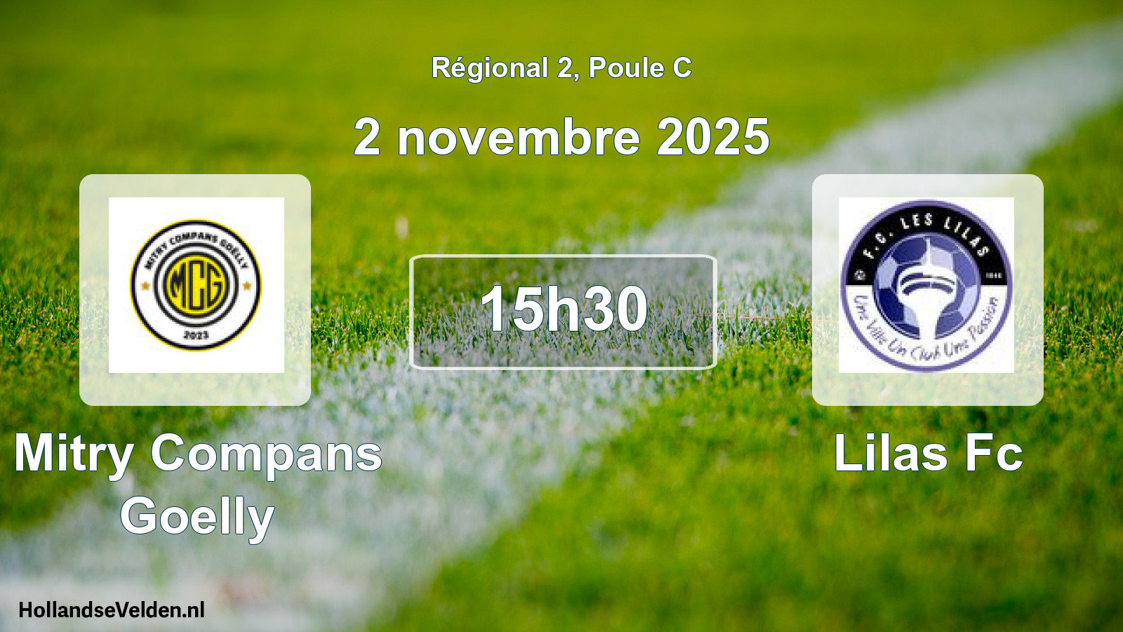 Geplande wedstrijd: Mitry Compans Goelly - Lilas Fc (2 november 2025)