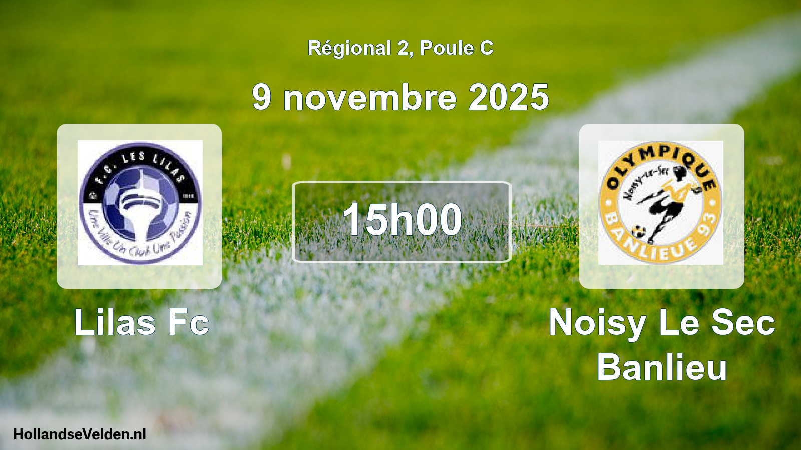 Geplande wedstrijd: Lilas Fc - Noisy Le Sec Banlieu (9 november 2025)