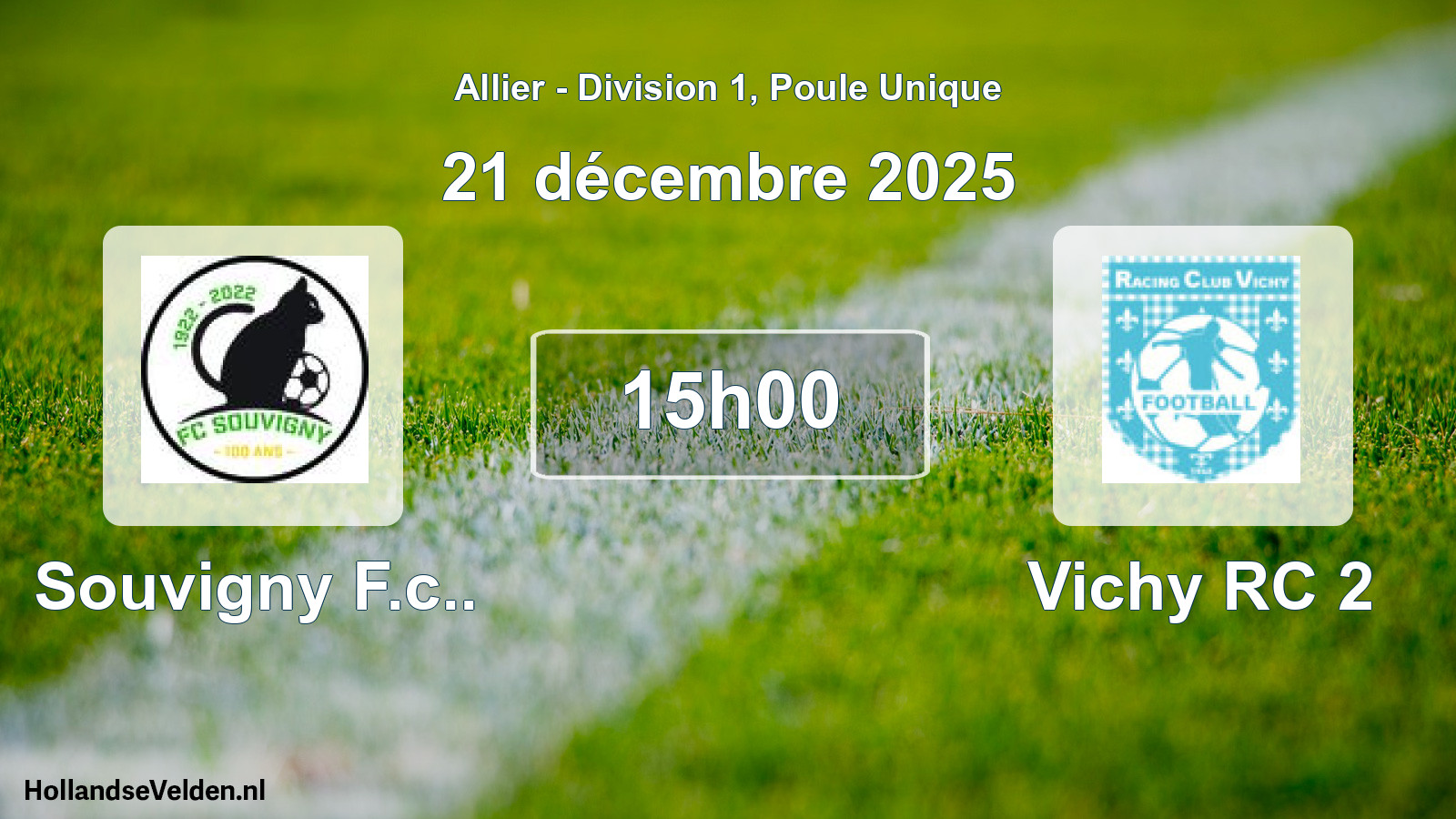 Geplande wedstrijd: Souvigny F.c.. - Vichy RC 2 (23 november 2025)