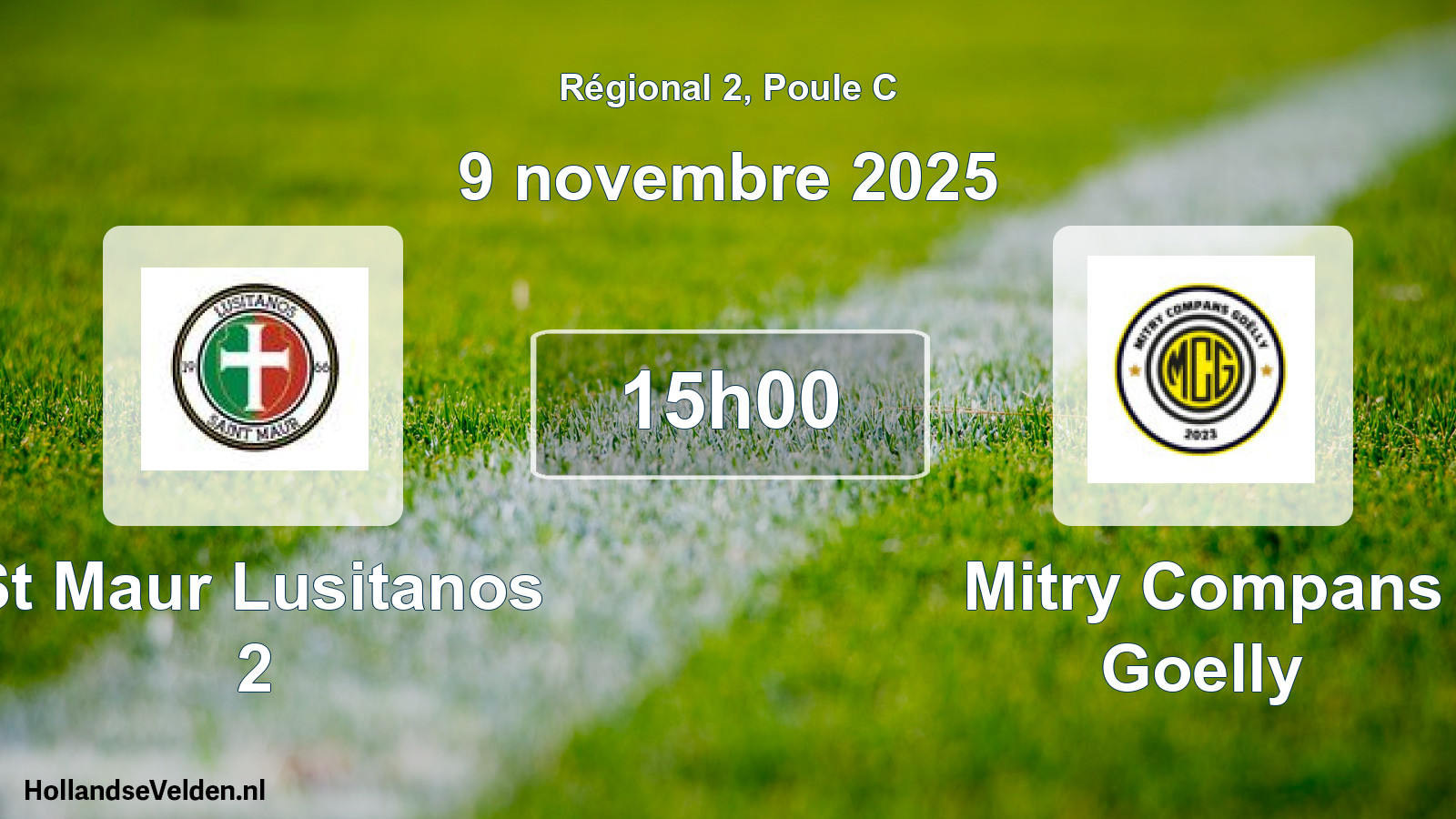Geplande wedstrijd: St Maur Lusitanos 2 - Mitry Compans Goelly (9 november 2025)