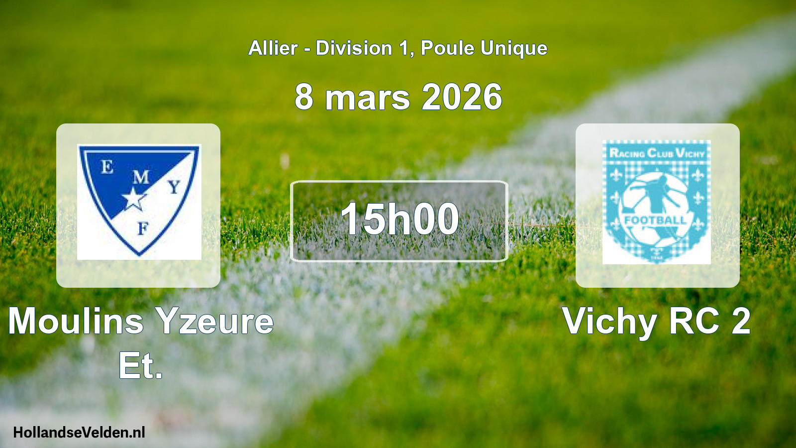 Geplande wedstrijd: Moulins Yzeure Et. - Vichy RC 2 (8 maart 2026)
