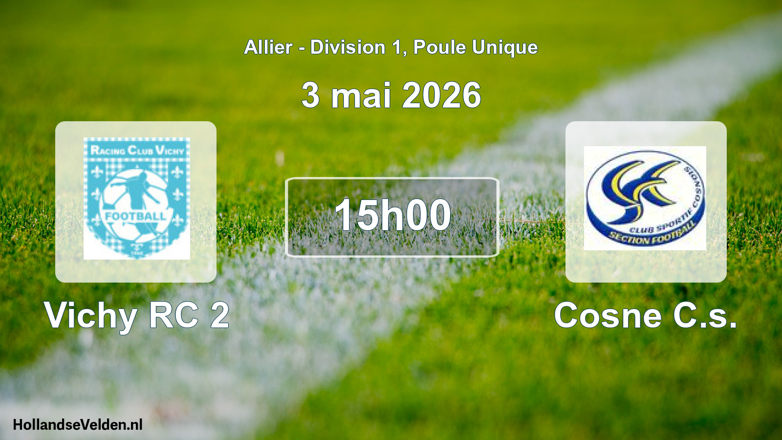 Geplande wedstrijd: Vichy RC 2 - Cosne C.s. (3 mei 2026)