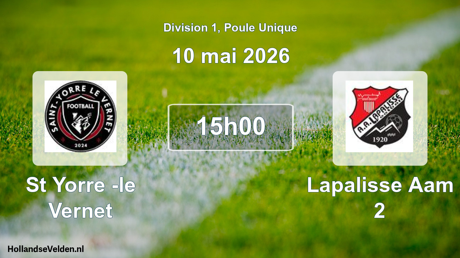 Match programmé: St Yorre -le Vernet - Lapalisse Aam 2 (10 mai 2026)