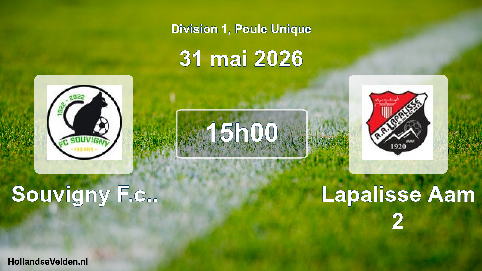 Match programmé: Souvigny F.c.. - Lapalisse Aam 2 (31 mai 2026)