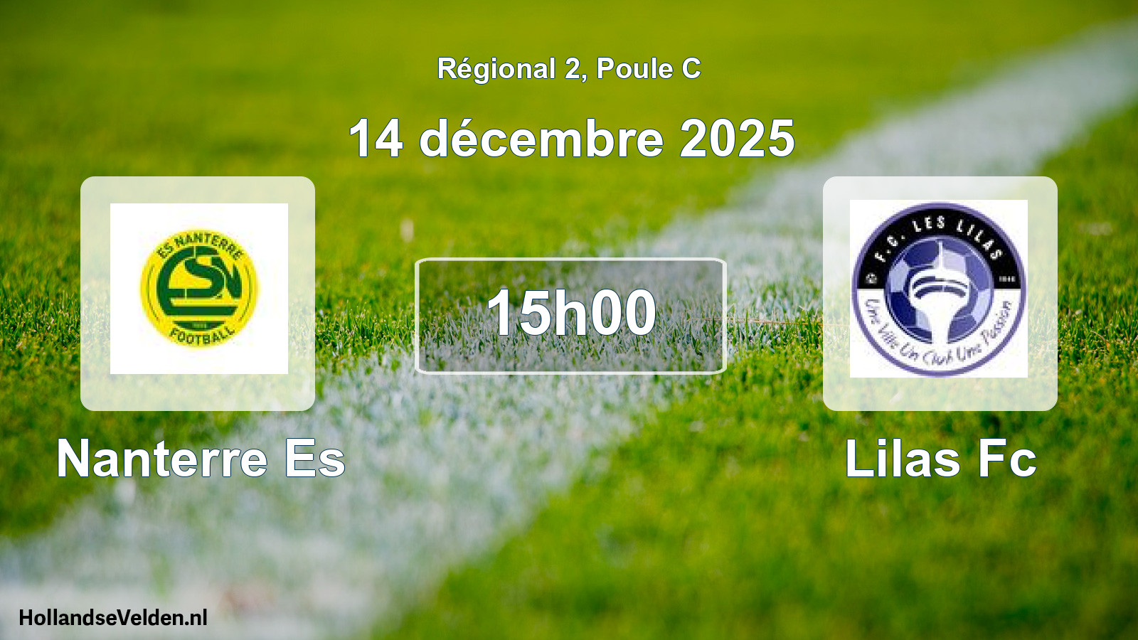 Geplande wedstrijd: Nanterre Es - Lilas Fc (14 december 2025)