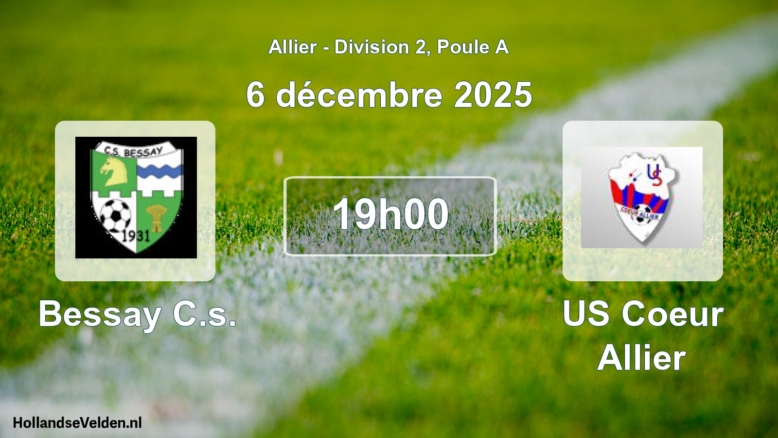 Match programmé: Bessay C.s. - US Coeur Allier (6 décembre 2025)
