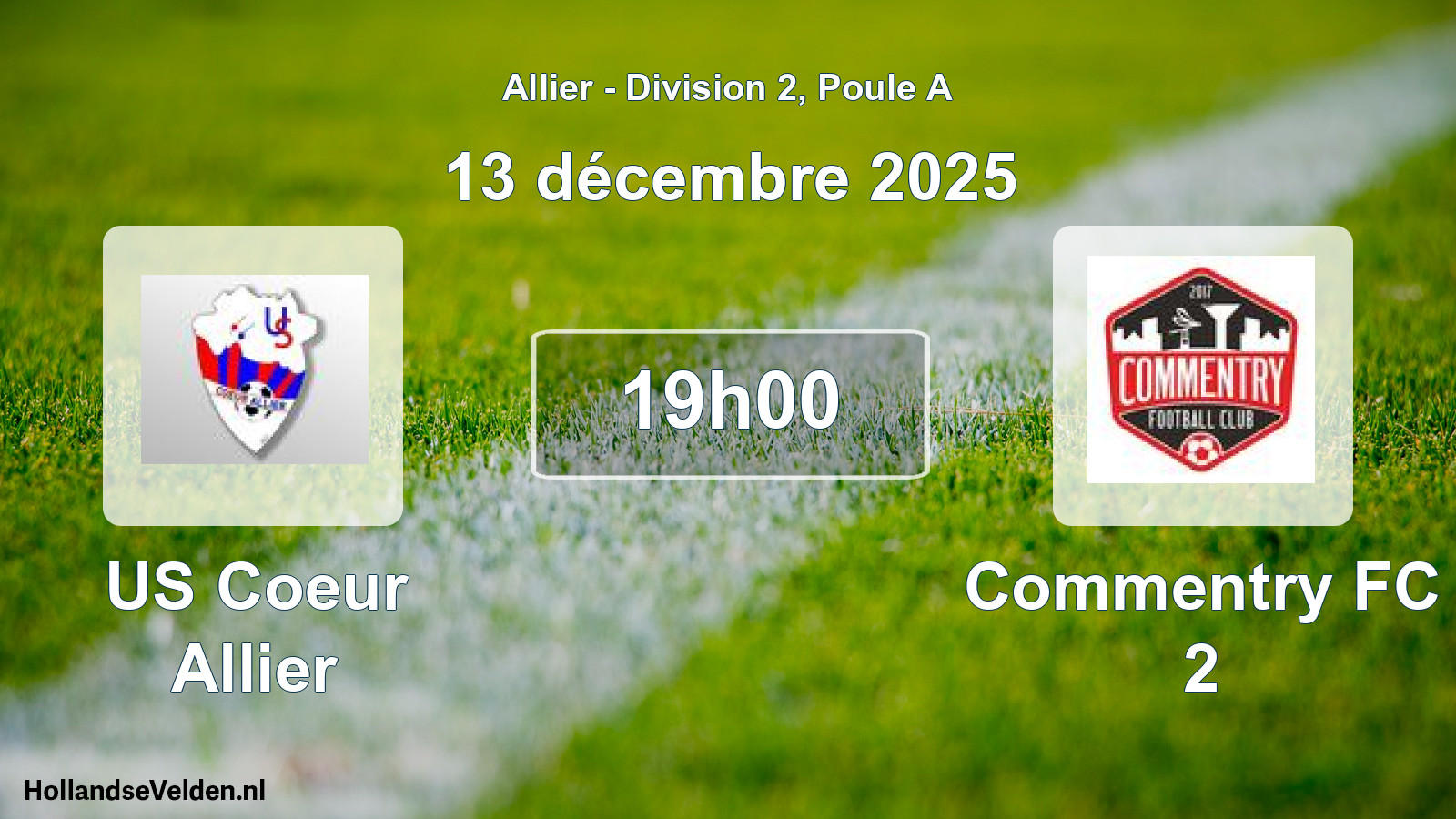 Geplande wedstrijd: US Coeur Allier - Commentry FC 2 (13 december 2025)