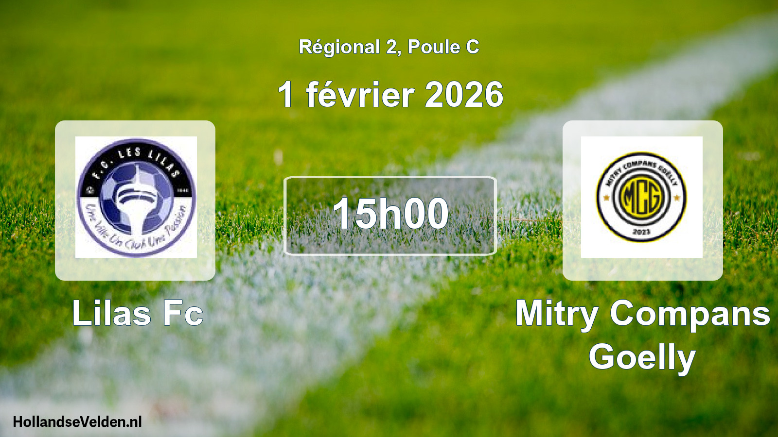 Scheduled Match: Lilas Fc - Mitry Compans Goelly (1 February 2026)