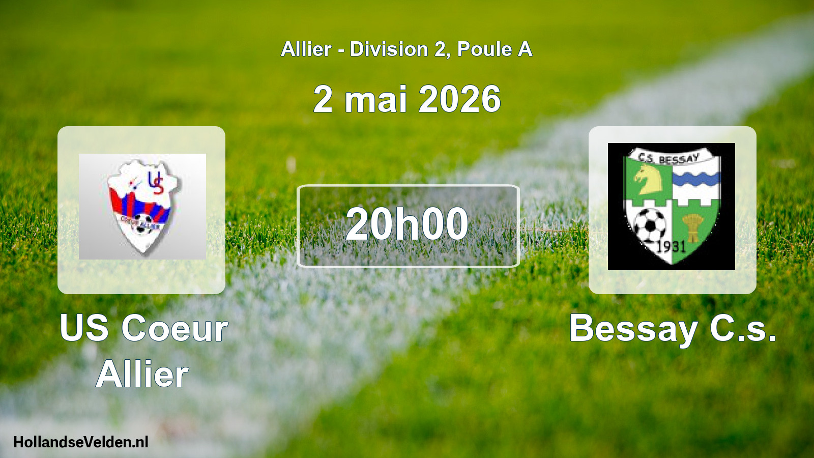 Match programmé: US Coeur Allier - Bessay C.s. (2 mai 2026)