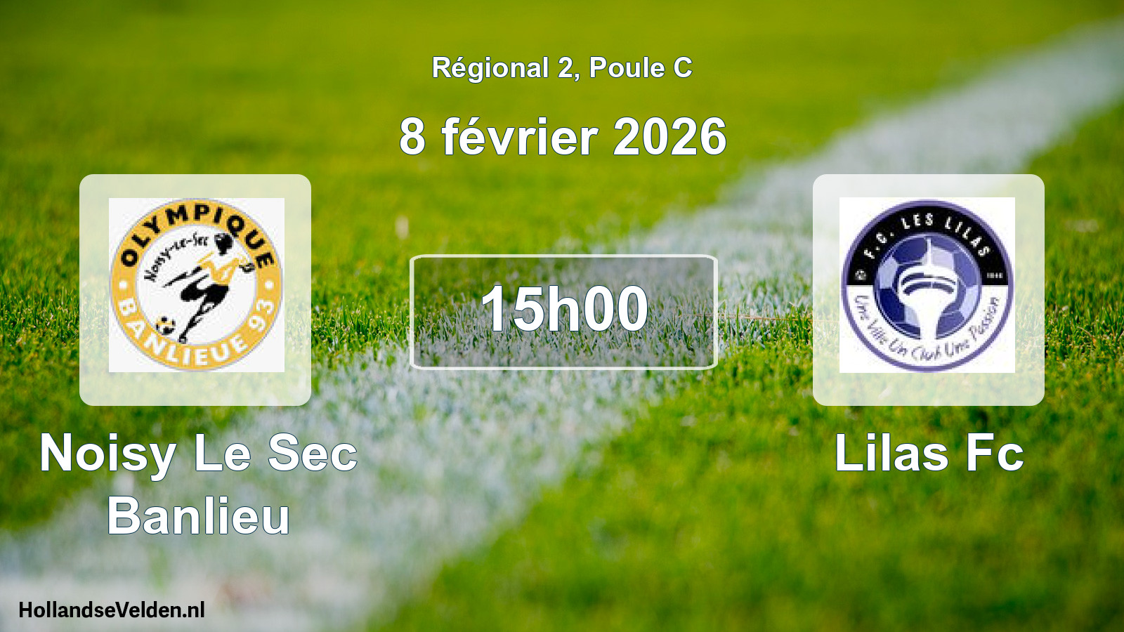 Geplande wedstrijd: Noisy Le Sec Banlieu - Lilas Fc (8 februari 2026)