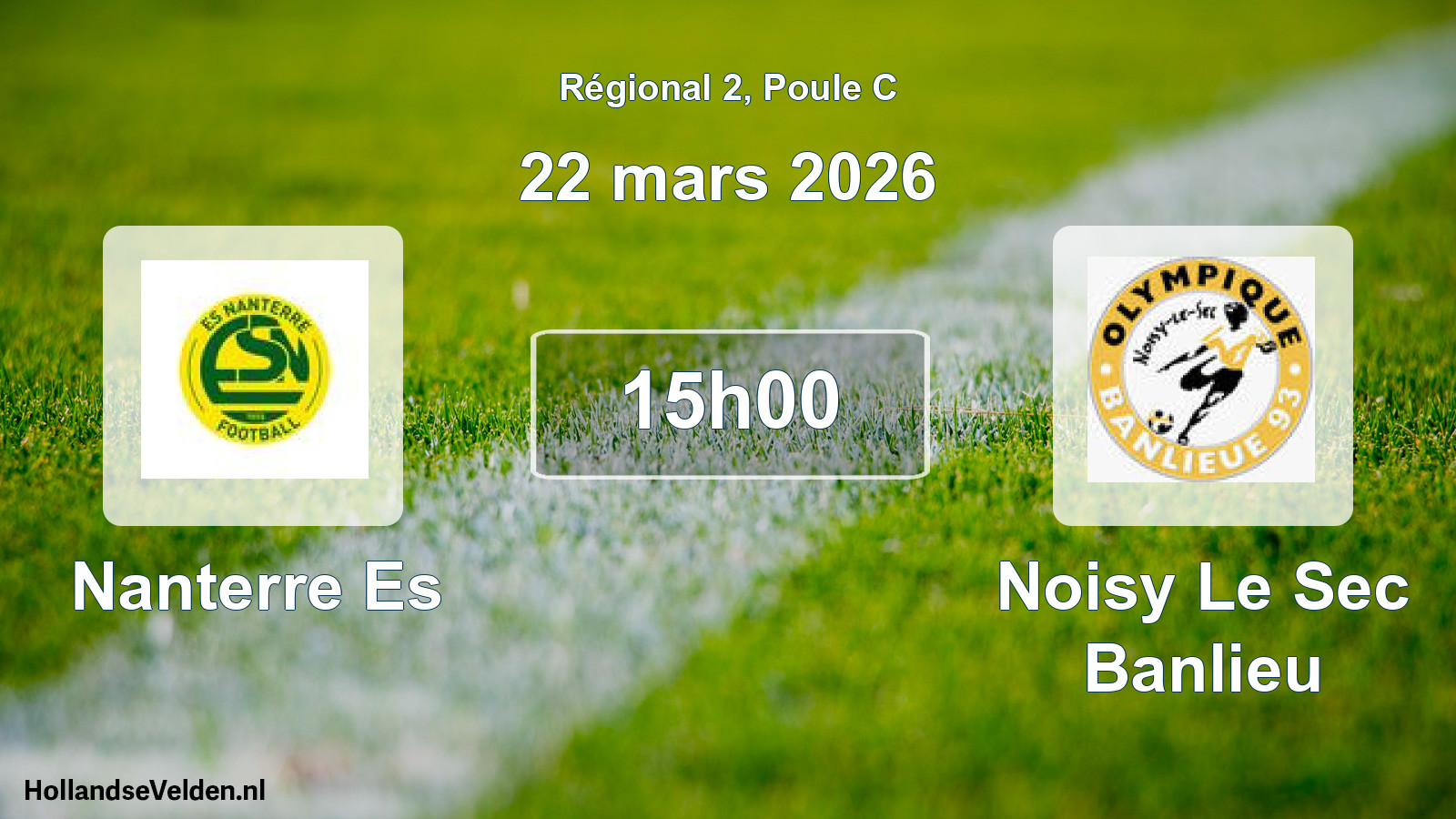 Scheduled Match: Nanterre Es - Noisy Le Sec Banlieu (22 March 2026)