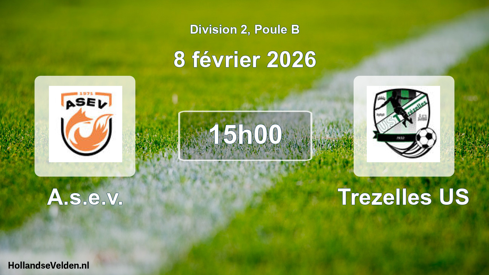 Match programmé: A.s.e.v. - Trezelles US (8 février 2026)