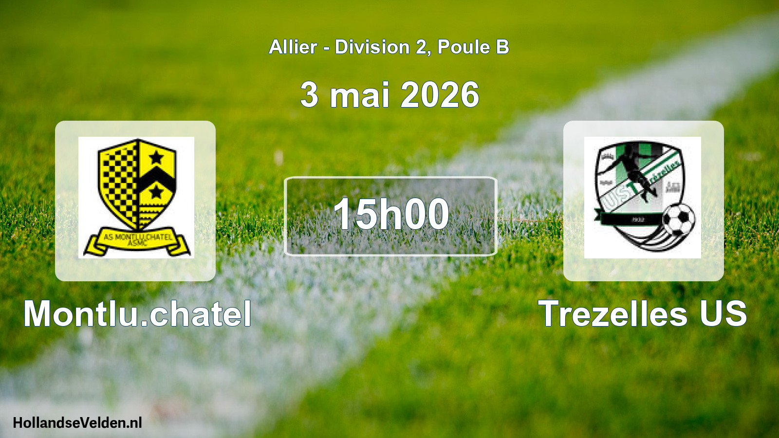 Match programmé: Montlu.chatel - Trezelles US (3 mai 2026)