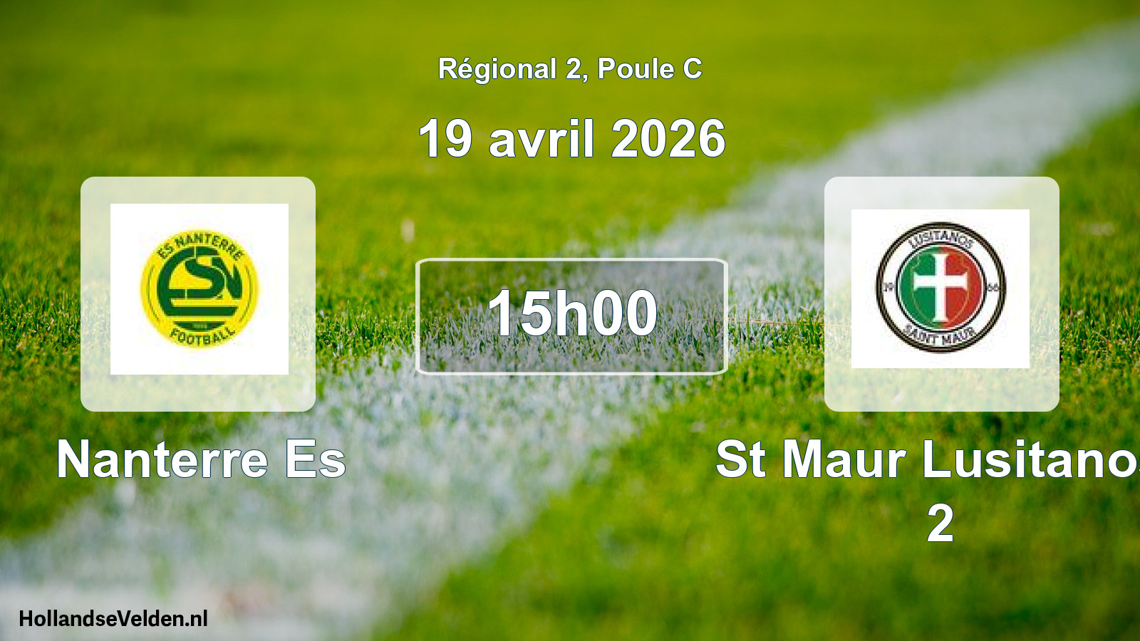 Geplande wedstrijd: Nanterre Es - St Maur Lusitanos 2 (19 april 2026)