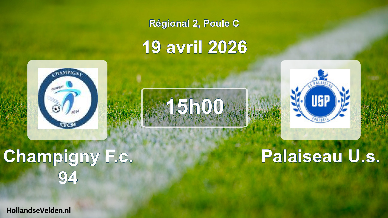 Geplande wedstrijd: Champigny F.c. 94 - Palaiseau U.s. (19 avril 2026)