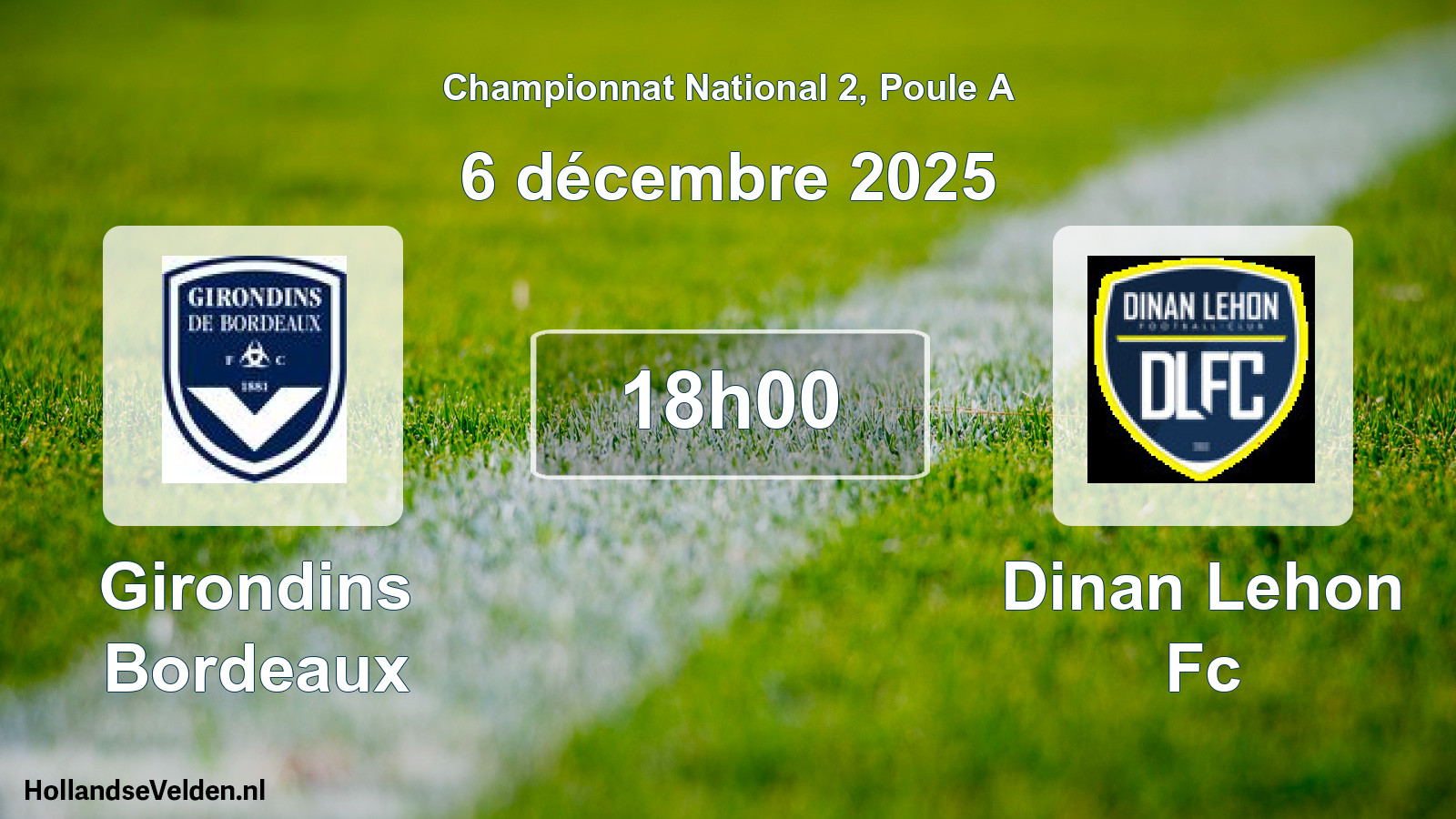 Scheduled Match: Girondins Bordeaux - Dinan Lehon Fc (6 December 2025)