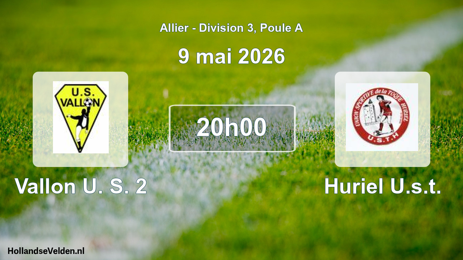 Geplande wedstrijd: Vallon U. S. 2 - Huriel U.s.t. (9 mei 2026)