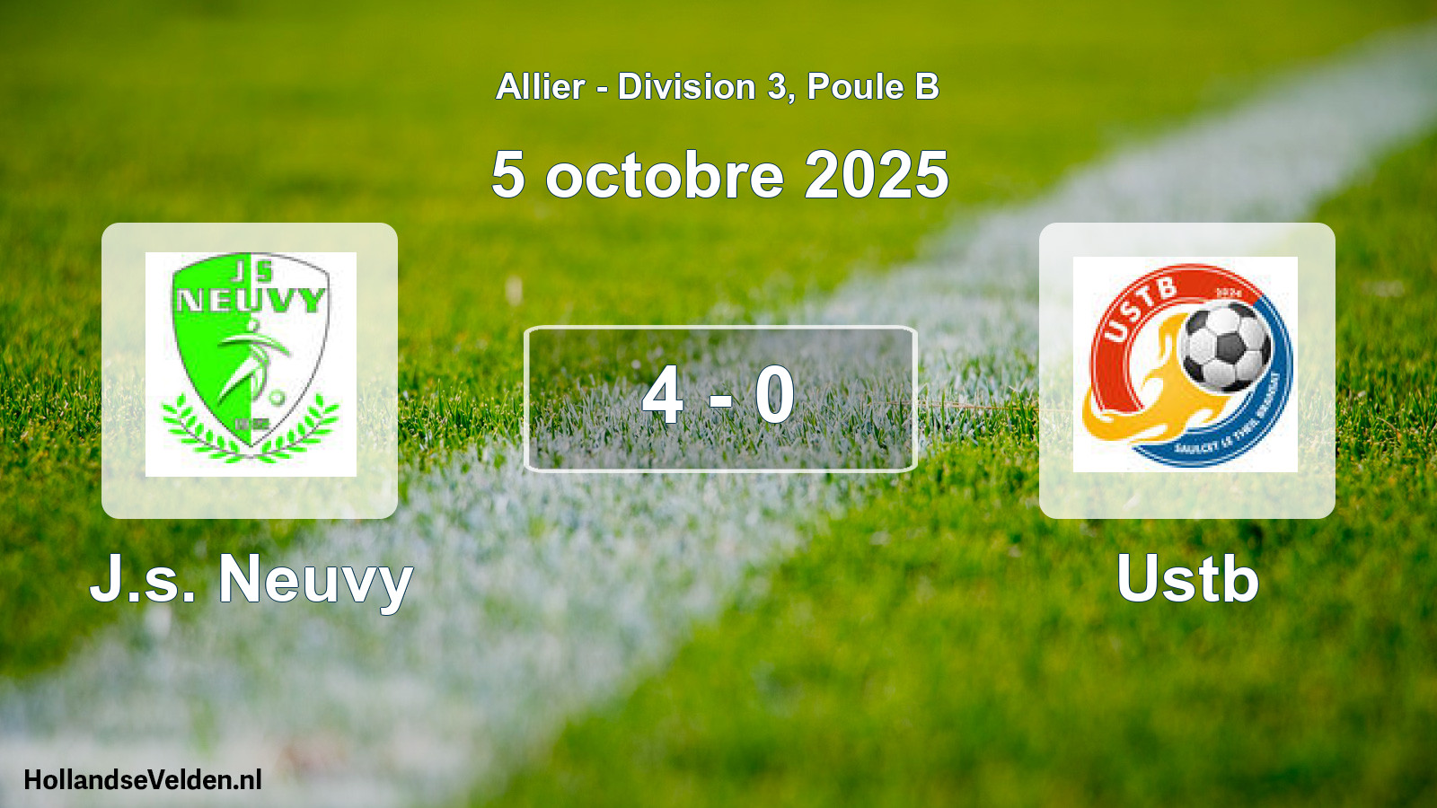 Match joué: J.s. Neuvy - Ustb 4 - 0 (5 octobre 2025)