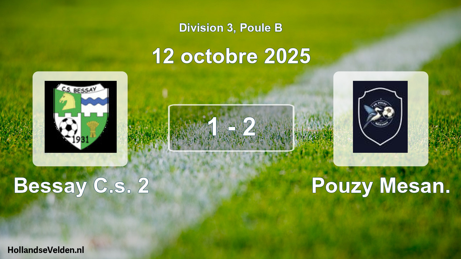 Gespeelde wedstrijd: Bessay C.s. 2 - Pouzy Mesan. 1 - 2 (12 oktober 2025)