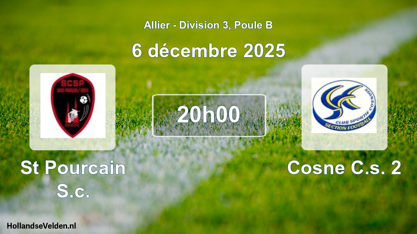 Geplande wedstrijd: St Pourcain S.c. - Cosne C.s. 2 (6 december 2025)