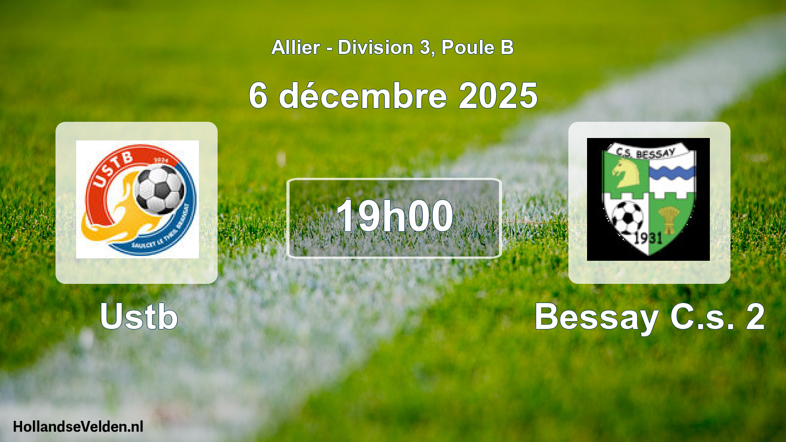 Match programmé: Ustb - Bessay C.s. 2 (6 décembre 2025)
