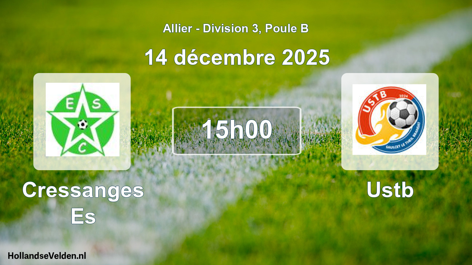 Match programmé: Cressanges Es - Ustb (14 décembre 2025)