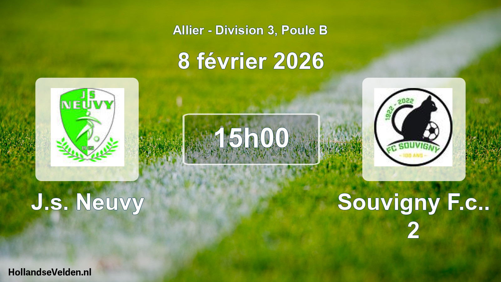 Geplande wedstrijd: J.s. Neuvy - Souvigny F.c.. 2 (8 februari 2026)