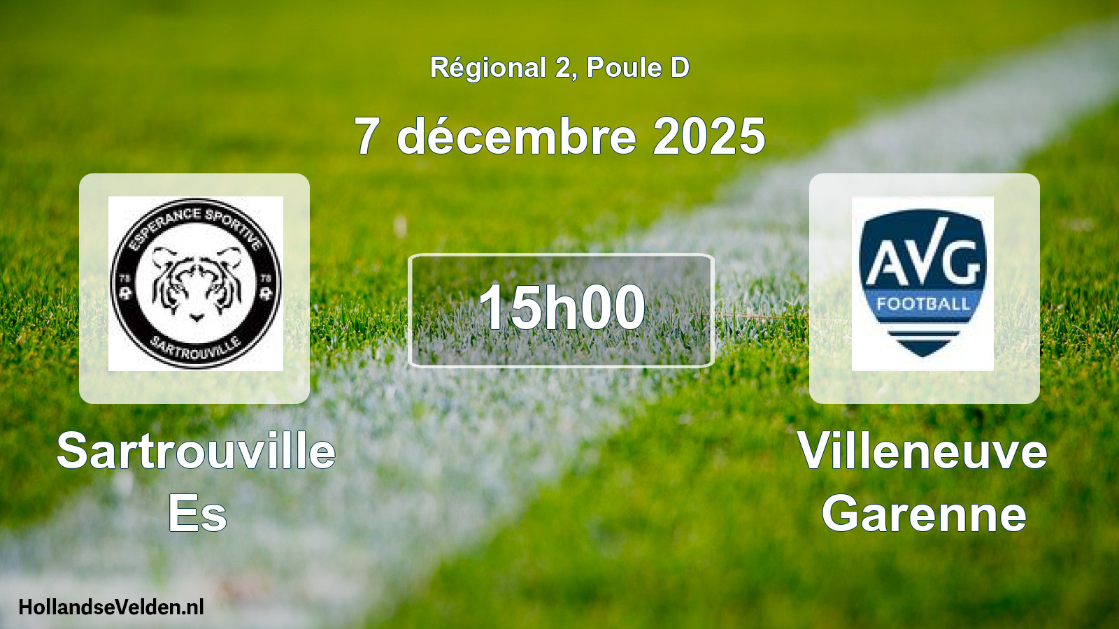 Geplande wedstrijd: Sartrouville Es - Villeneuve Garenne (7 décembre 2025)