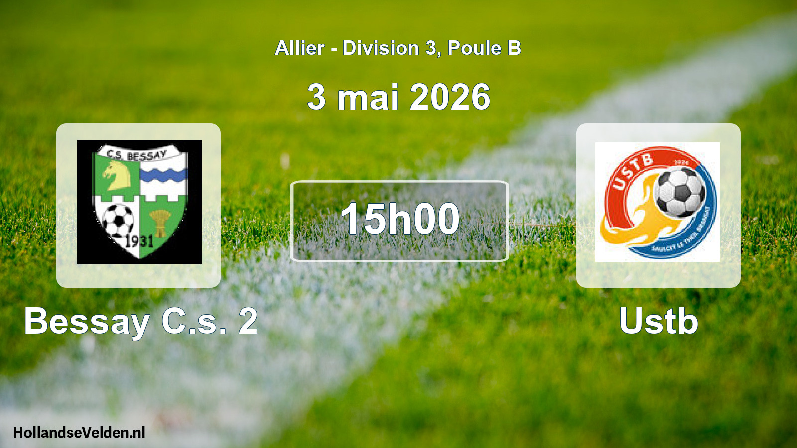 Match programmé: Bessay C.s. 2 - Ustb (3 mai 2026)