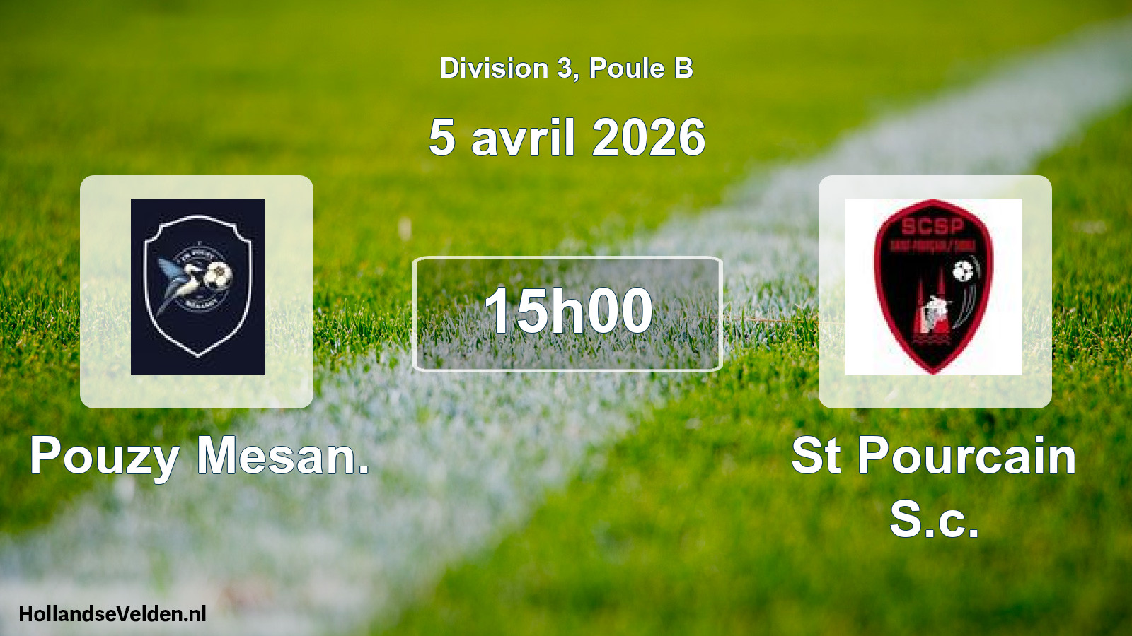 Scheduled Match: Pouzy Mesan. - St Pourcain S.c. (5 April 2026)