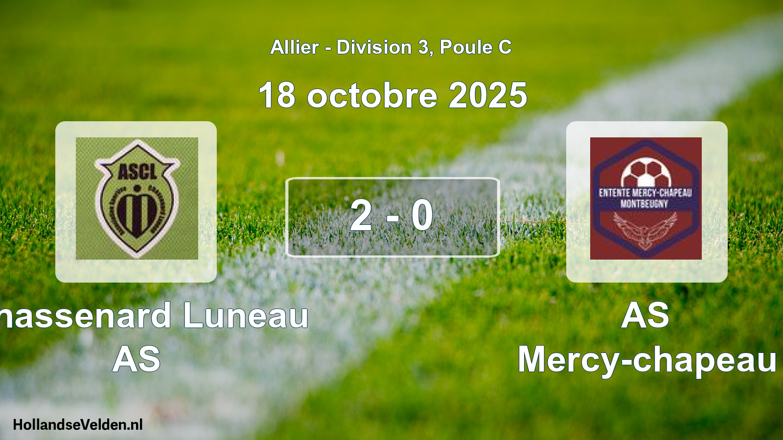 Gespeelde wedstrijd: Chassenard Luneau AS - AS Mercy-chapeau 2 - 0 (18 oktober 2025)
