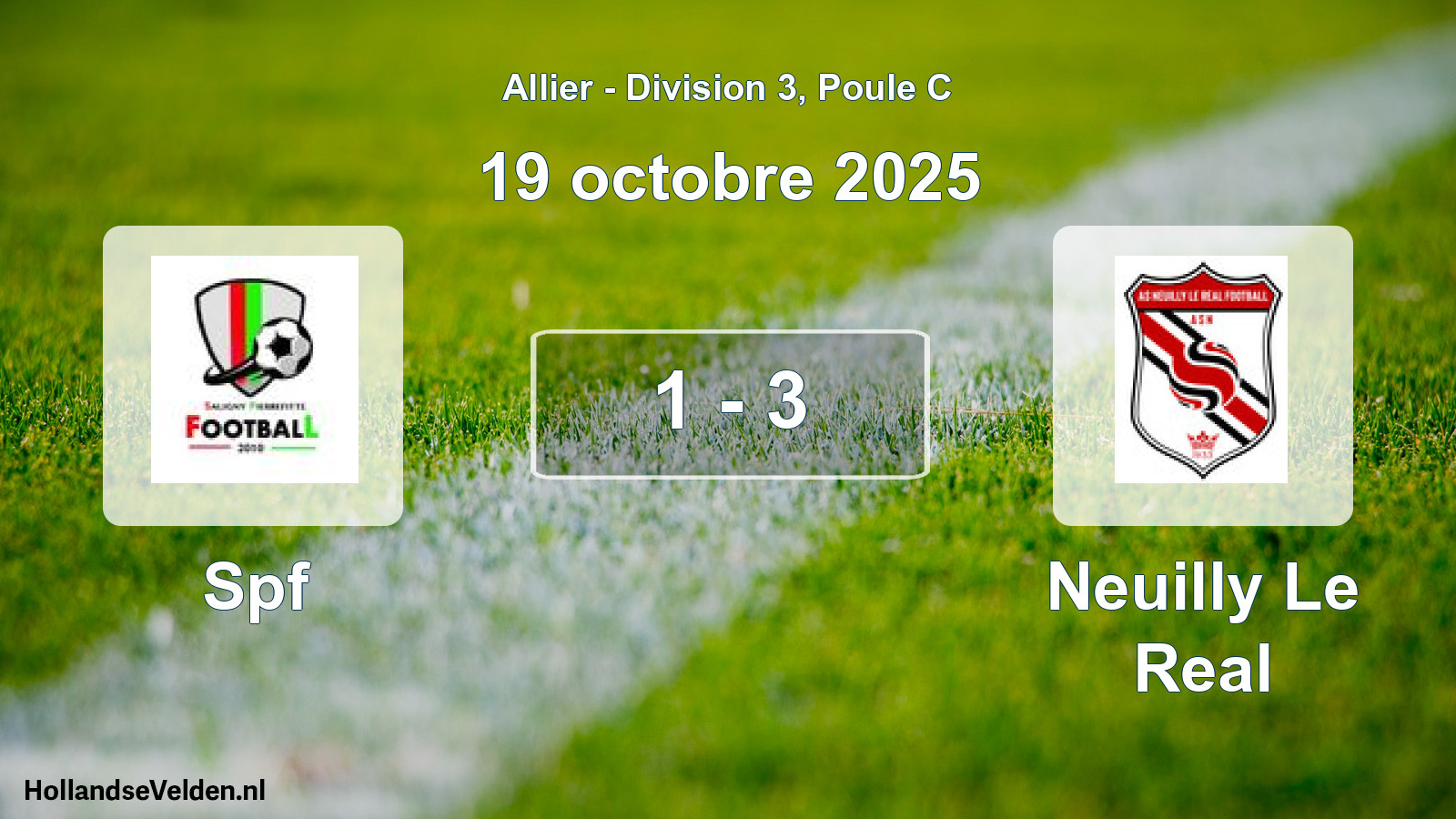 Total number of matches played: Spf - Neuilly Le Real 1 - 3 (19 October 2025)