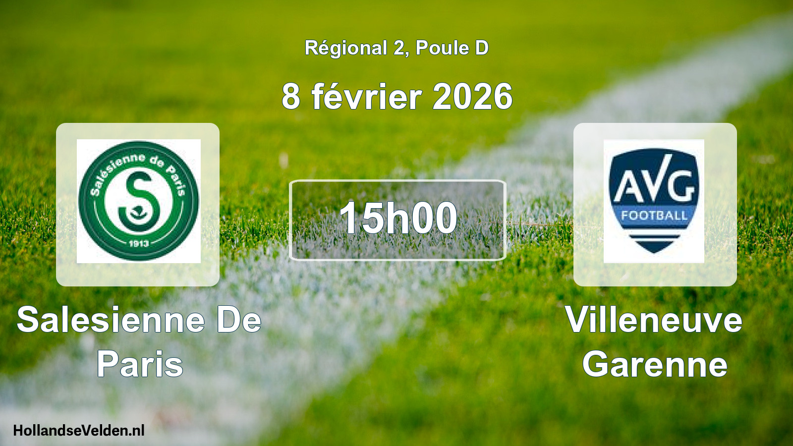 Scheduled Match: Salesienne De Paris - Villeneuve Garenne (8 February 2026)